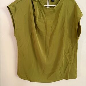 Olive Green Blouse, Size Large